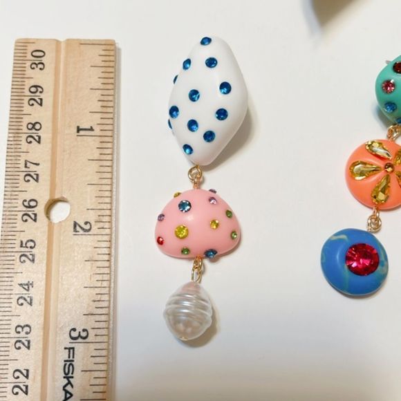 #32 Zara asymmetrical colorful earrings - Picture 6 of 7